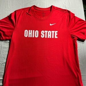 Nike Red Ohio State Short Sleeve Tee with White Logo